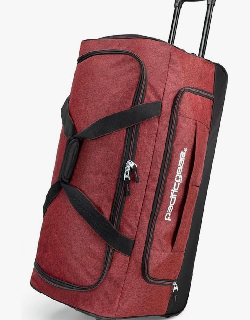 Pacific Gear Duffel Bag with Rolling Wheels, Red 30-inch