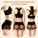 4Pcs Silicone Butt Pads for women, Adhesive Reusable Butt Hip Dip Corrector Enhancer for Crossdressers Underwear (Beige, M)