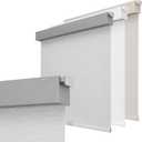 Joydeco No Drill Blackout Shades, Free-Stop Cordless Roller Shades, UV Protection, Thermal Insulated Blinds for Indoor Windows, Easy Install Window Blinds for Home and Office (Grey, 33" W X 75" H) (33"W x 75"H, Light Grey (No Drill))