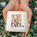 ROSA&ROSE Mothers Day Gifts For Mom From Daughter Son,4"X4" Ceramic Jewelry Tray-Retirement Birthday Thank You Gifts For Woman Employee Social Worker Teacher Appreciation Gifts