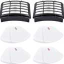 Filters for Shark Navigator Lift Away Deluxe ZU503AMZ NV360 NV352 NV370 NV358 NV355 NV351 NV356E UV540 NV350 NV356, Compare to Part # XFF350 & XHF350, 2 Hepa + 4 Foam & Felt Filter Replacement