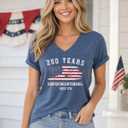 Womens Short Sleeve V Neck T-Shirt Summer Top Basic Casual Tee 2026 (M)