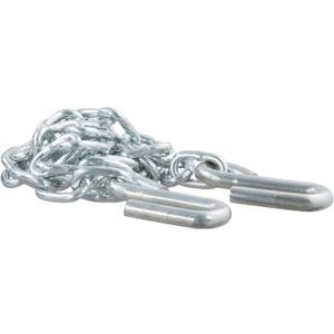 CURT 80010 48-Inch Trailer Safety Chain with 3/8-In S-Hooks, 2,000 lbs Break Strength