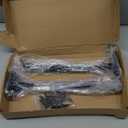 4 Pack - 14 inch Black Hidden L Shelf Bracket (1/5 Inch Thicked) Iron Floating Shelf Brackets Rustic Industrial Metal Brackets for Shelf Support