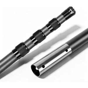 DOBEN Carbon Fiber Pool Pole, Telescopic Lightweight Pool Pole, Telescoping Swimming Pool Cleaning Pole, Professional Poles for Skimmer Net, Brush, Vacuum Head 15FT