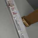 Aluminum Mini Blinds for Indoor Windows Cordless 1In No Holes 100% Privacy Protection L-Shaped Slats Room Darkening Horizontal Window Blinds for Office,Home, White, 23" W x 64" H