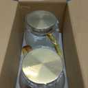 Buaic 2 PACK Glass Pitcher with Lid, 68 oz/ 2 Liter Classic Vertical Stripes Water Pitcher with Handle,Glass Water Carafe for Cold Brew, Coffee, Lemonade, Iced Sun Tea,Beverage,Heat Resistant