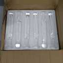 Christmas Tree Candles with Remote Timer Real Glass Icicle Ornaments - 12 Pack Flameless Flickering Battery Operated Candles Lights for Xmas Tree Decoration Taper LED Candlestick with Glass Hook