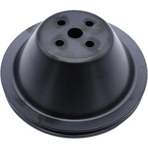 1 PC SHLPDFM Pulley Black Steel SWP 5/8" Single-Groove Short Water Pump Pulley Compatible with Small Block Chevy SBC 262 265 267 283 302 305 307 327 350 400