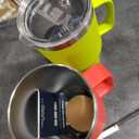 YETI Rambler Tumbler with Handle and Straw Lid, Travel Mug Water Tumbler, Vacuum Insulated Cup with Handle, Stainless Steel, Firefly Yellow And Red, 2PCS, 35oz