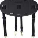 Kayak Seat Back, Sit On Top Kayak Backrest, Adjustable Cushioned Kayaking Support Back Pad Band (Dark Black)