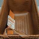 Hand Woven Baskets for Storage, 4Pcs Water-Resistant Wicker Baskets, Brown Wicker Storage Baskets for Shelves, Large Basket with Handle for Organizing, Clothes, Laundry, Blanket - Rectangular, Medium