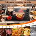 Electric Cooktop 30 Inch - 4 Burner Built-in(29.13"x19.3") Electrical Stovetop 7400W, 30 In Radiant Electric Stove with Glass Protection Metal Frame, Auto Shut Off, 220-240V Hard Wired
