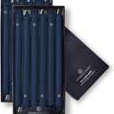 Colonial Candle Unscented Taper Candle, Classic Collection, Indigo, 12 In, Pack of 12 - Up to 10 Hours Burn