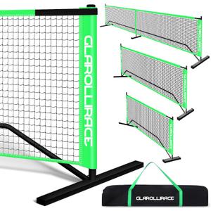 3-in-1 Portable Pickleball Net Set, with Regulation Size 22 FT | 10 FT | 4 FT PE Nets + Metal Frames, Pickle Ball Net System for All Weather Condition and Windproof, Indoor and Outdoor