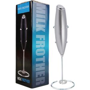 Handheld Electric Coffee Blender Milk Foam Machine Electric Milk Foam Machine Battery Bracket Base Milk foamer Argent