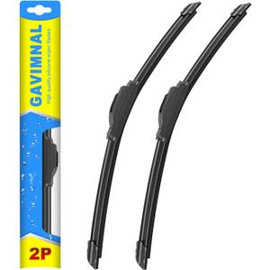 Gavimnal 22"+19" Silicone Wiper Blades Replacement For Cadillac CTS 2008-2014/Chevrolet Colorado 2004-2012/GMC Canyon 2004-2012/Mazda CX-3 2016-2021,All-Season Front Windshield Wiper Blades(Set of 2)