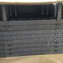 8 Pack Nestable Plastic Pallets, Waterproof Moisture Proof Breathable Grid Floor Pallets, Lightweight Interlocking Storage Pads for Basement Warehouse Home Indoor Outdoor, 23.6 x 15.8 x 3.9 Inch Black