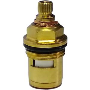 Faucet Cartridge, Brass Ceramic Faucet Stem Disc Cartridge Replacement Quarter Turn G1/2" 41MM Faucet Valves for Bathroom Kitchen Tap (Anti-clockwise)