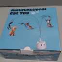 Interactive Cat Toys for Indoor Cats: Upgraded 360° Automatic Spin Flying Bird Feather Wand with Silicone Protected Rod Safe Play, Strong 8cm Suction Cup, USB-Rechargeable for Bored Kittens and Adult