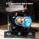 SEESII Benchtop Band Saw for Woodworking: 3A-120V Bandsaw with 8" Cutting Width, Max 3-1/8" Cutting Height, Band Saws with 0-45 Tilting Worktable&Miter Gauge&Double-Sided Fence for Detailed Woodwork