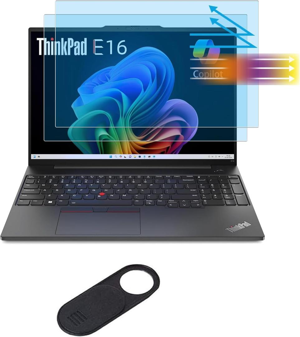 MUBUY-GOL 2-Pack Screen Protector for Lenovo ThinkPad E16 T16 P16s L16 16P/ ThinkPad P1 Gen 7/ ThinkBook 16 /Yoga Pro 7i 16 /IdeaPad Flex 5 16 Anti Blue Light Anti Glare Eyes Protection Filter Reduce Eye Strain
