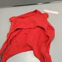 QINSEN Women's Sexy Open Back Sleeveless Crop Tank High Neck Slim Fit Cropped Tee Shirt Y2k Tops (Large, Fairy Red)