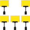 5 Pcs POP Adjustable Plastic Sign Holder,Clip-on Style Double Head Display Clips Rotating Reuse Sign Price Tag Merchandise Sign Display Clip Holder for Business,Store,Supermarket,Office,Exhibition (A)