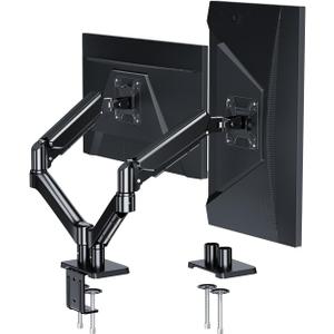 Ekisemio Dual Monitor Stand, Full Adjustable Monitor Desk Mount for 1332 Computer Screens
