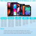 Stylus Pen for Apple Ipad Pencil for iPad 10th 9th Generation Palm Rejection with Apple Pen 2018-2025 Ipad A16 9th 8th 6th 7th Gen Mini A17 6th 5th Ipad Air 3rd/4/5th/M2/M3 Pro M4 11-12.9 inch White