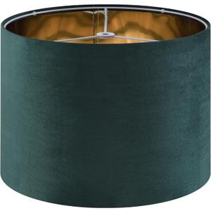 GO&SO Green Velvet Medium Lamp Shades Drum Lamp Shades 13" Top x 13" Bottom x 10" High (Spider) Modern Lampshade for Table Lamps & Floor Lamps & Bedside Lamps -Assembly Required - By GO&SO