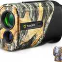 TIDEWE Hunting Rangefinder Mini with Rechargeable Battery, 875Y Laser Range Finder 6.5X Magnification, Distance/Angle/Speed/Scan Multi Functional Waterproof Rangefinder with Case (Leaf Camo)