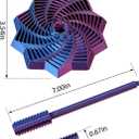 Fidget Star Dual Motion 3D Printed Fidget Toy with Auditory Feedback and Color Changing Spiral, One Hand Spin Two Hand Coordination Slide and Spin Sensory Toy for Adults Office ADHD