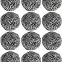 12Pcs Steel Wool Scrubber Pads for Cleaning Dishes, Pans, Pots, Ovens, Grills, Sinks - Stainless Steel Scrubbers for Kitchen, 12 Pack