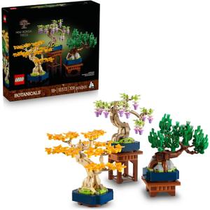 LEGO Botanicals Mini Bonsai Trees Building Set - Artificial Bonsai Tree Building Blocks for Adults, Ages 18+ - DIY Home and Office Decor for Men and Women - Gift for Birthday or Anniversary - 10373