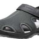 CAMEL CROWN Men's Mesh Hiking Sandals Closed-Toe Beach Sandal for Athletic Outdoor Summer Waterproof (10, Dark Grey)