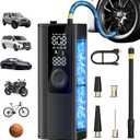 Tire Inflator Portable Air Compressor, 150PSI Air Pump for Car Tires with Pressure Gauge, Fast Tire Inflator for Car, Motorcycle, Bicycle, Balls, LED Light and Auto Shut-Off