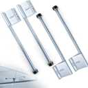 Blulu 2 Pairs 27 Inch Garage Door Plunger Bumper Spring Sets, Galvanize Carbon Steel Replacement Plunger Bumper Push Rod Buffer Spring, Left and Right Garage Door Opener Parts Hardware Tool, Silver