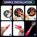 28 Pack Space LED Finger Lights,Valentines Day Gifts for Kid with Valentine Cards Exchange Gifts School Classroom Prizes Valentines Day Gifts for Kids Boy Girl Valentine Party Favors