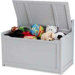 Melissa & Doug Wooden Toy Chest - Gray Furniture for Playroom