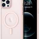 Anuck Case for iPhone 12 Pro Max Case Magnetic Phone Case Compatible with MagSafe, Soft TPU Bumper Hard Translucent Matte Back Slim Fit Shockproof Protective Cover for Men Women Girls - Pink