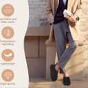 KuaiLu Men's Slippers Cozy Memory Foam House Slipper Shoes Warm Suede Winter Moccasins Slip-on Boots Slippers For Man with Fuzzy Sherpa Lining & Indoor/Outdoor Hard Rubber Sole (Black)