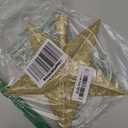 Leuceiy Christmas Tree Topper 10 Inch,Glitter Christmas Ornaments Star Xmas Decoration on Tree for Holiday Ornament or Home Decor(Gold)