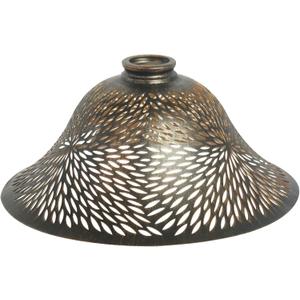 Ceiling Fan Light Covers, Pendant Light Shade Replacement with 1.65" Fitter, ALUCSET 5.5" Height and 12.2" Diameter, Metal Bell Cover for Chandelier Wall Sconces Etched Chrysanthemum Bronze and Gold