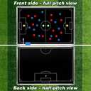 Magnetic Soccer Coaching Board, 35.5"x24" Extra-Large, Double-Sided Black Tactical Board, 27 Colored Magnets, Marker, Eraser, Wall-Mountable for Coaching