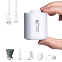 FLEXTAILGEAR Tiny Pump Portable Air Pump, Ultra-Mini with 1300mAh Battery USB Rechargeable to Inflate Deflate for Pool Floats Air Bed / Mattress Swimming Ring Vacuum Storage Bags (White)