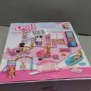 Style Shine Doll House Portable & Foldable Dollhouse w/ 60+ Pcs & 2 Dolls, Play House Toy with Bedroom Bathroom Kitchen Furniture Playset, Playhouse Gift for Girl Kid Toddler, 1-story House