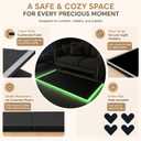 Pushglossy Bedside Fall Mat for Elderly 72" x 38" Luminous Strip Anti