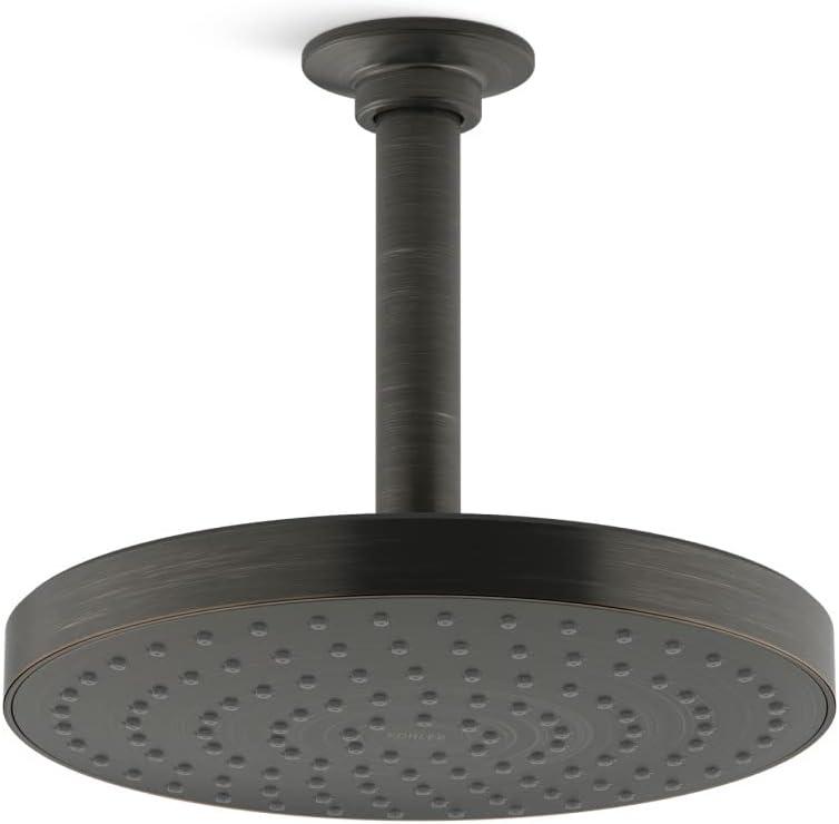 KOHLER 76464-Y-2BZ Awaken 8 Inch Single-Function Rain SHOWERHEAD, 8" Fixed Round Rainfall SHOWERHEAD, 2.5 GPM, Oil-Rubbed Bronze