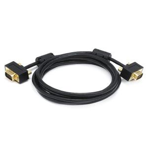 Monoprice Ultra Slim SVGA Monitor Cable - Male to Male, With Ferrites, Gold Plated Connector 30/32AWG, 6 Feet, Black